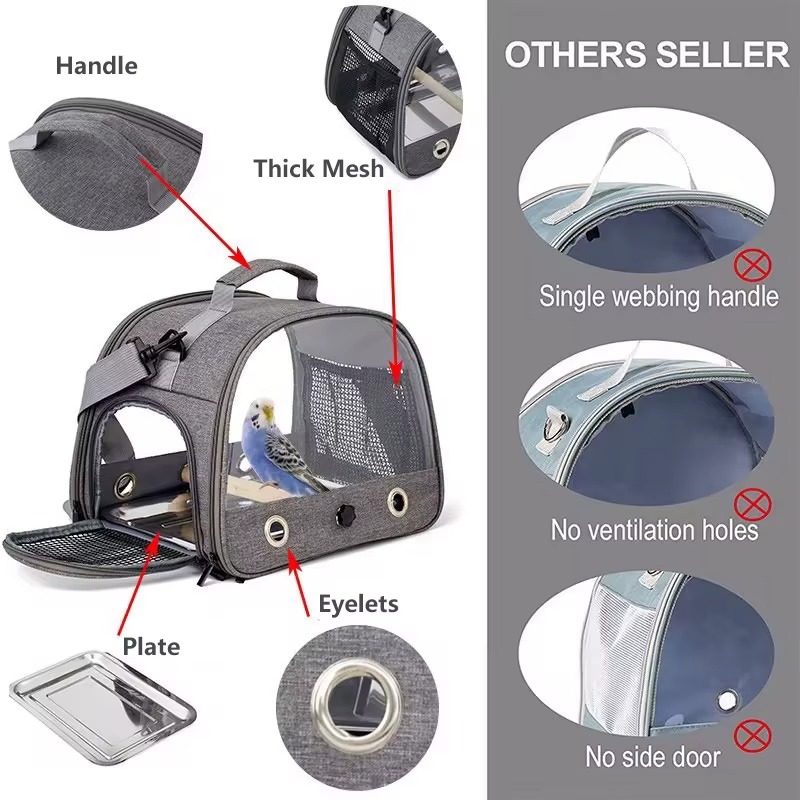 Portable Bird Travel Carrier