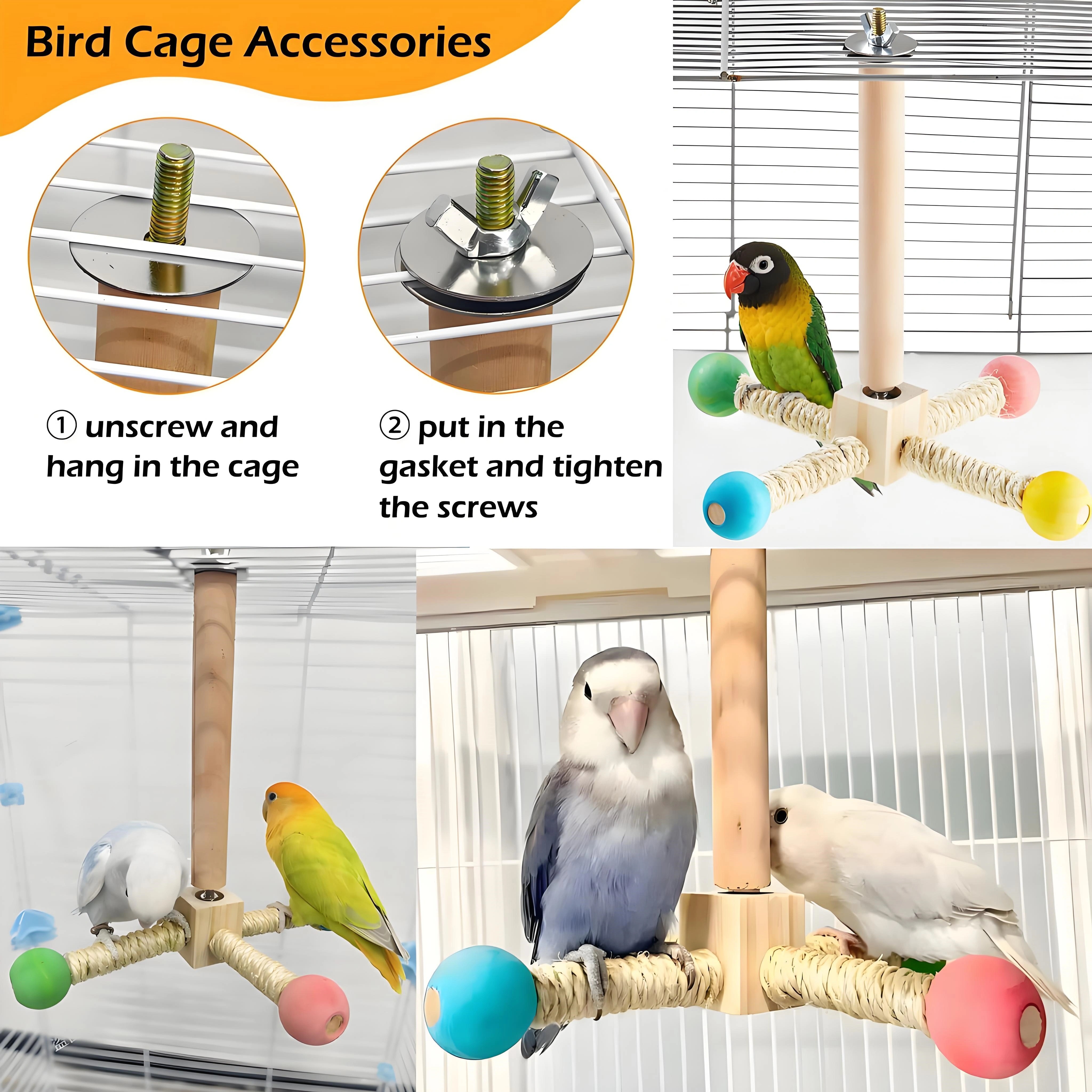 Natural Wood Bird Perch