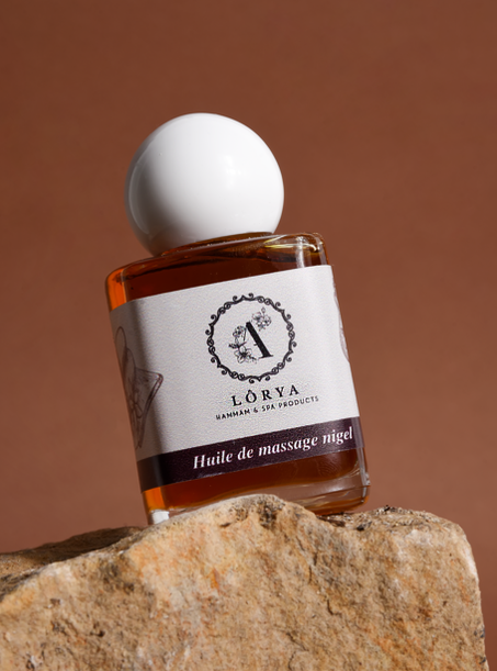 Détente et bien-être avec notre Huile de Massage au Nigelle ! ✨