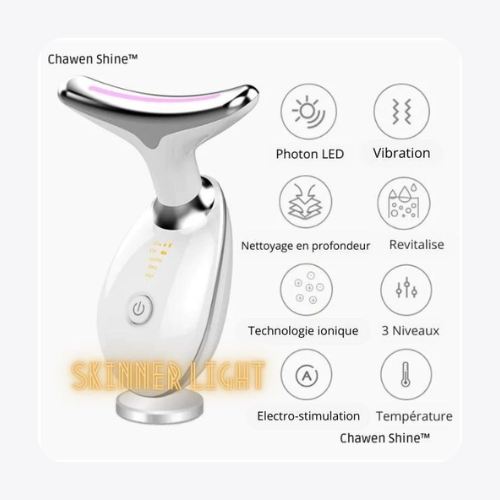 جهاز Micro-Glow المحمول لإزالة التجاعيد من الرقبة والوجه