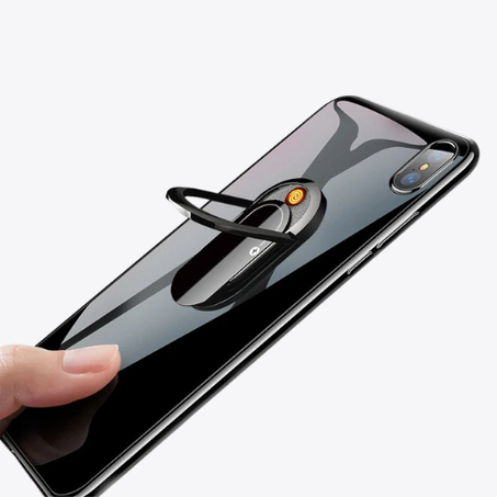 ولاعة هاتف متعددة الوظائف بشحن USB وتصميم قابل للطي
