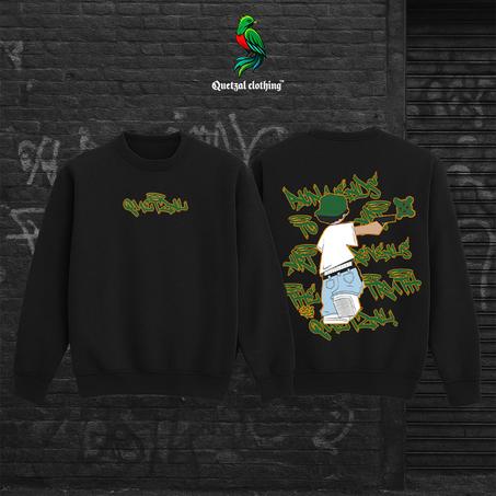 QTZL. 2 SWEATSHIRT BLACK