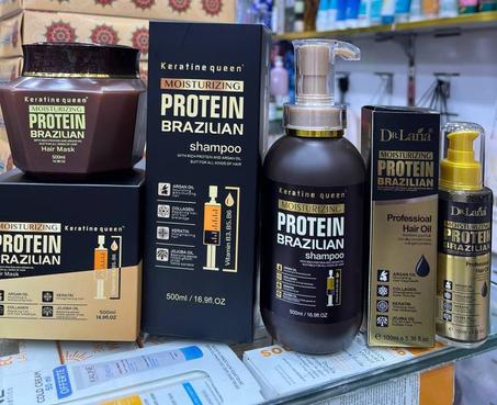 مجموعة البروتين البرازيلي للعناية بالشعر ✨