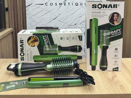 فرشاة حرارية + مملس شعر بتقنية 3D Avocado ✨