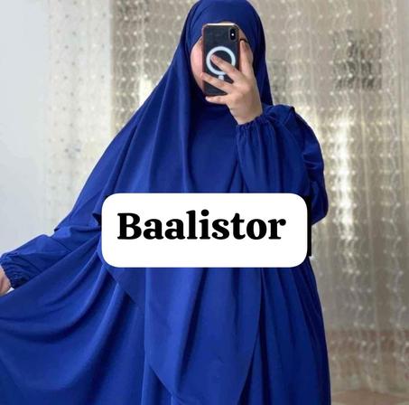 🎀 كسوة بالخمار ديالها ثوب كريب روزا🎀