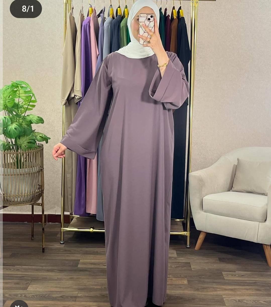 🧕 جلابية عصرية بلمسة ناعمة – متوفرة بألوان متعددة