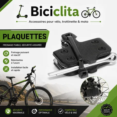 plaquettes frein vélo et trottinette