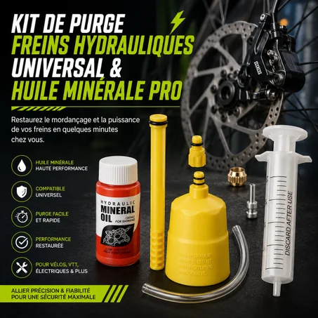 Kit De Purge Freins Hydrauliques Universal & Huile Minérale Pro