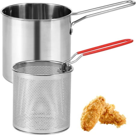 مقلاة عميقة من الفولاذ المقاوم للصدأ