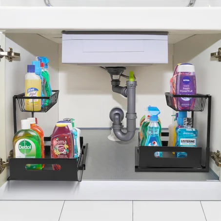 منظم تحت الحوض المنزلق من الفولاد