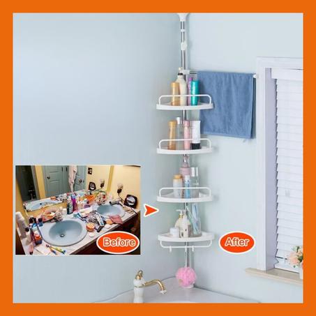 رفوف منظمة للحمام