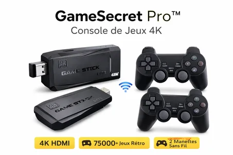 GameStick 4K Lite Pro™ – Console de Jeux Rétro Sans Fil