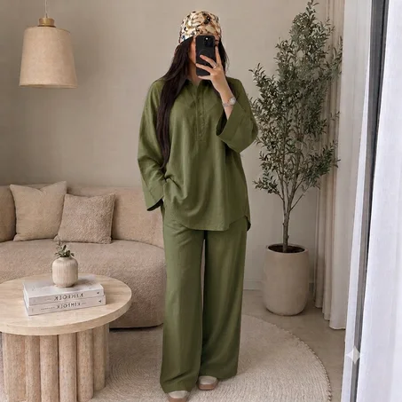 Ensemble en tissu le lin