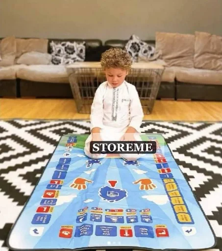 Tapis de prière éducatif pour enfants  avec 7 langues.