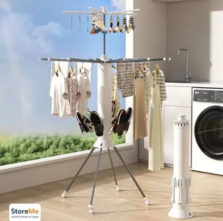 Étendoir à vêtements avec crochets