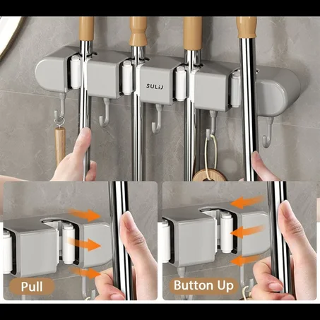 Support mural auto-adhésif multifonctionnelle pour cuisine, salle de bain…, sans perçage