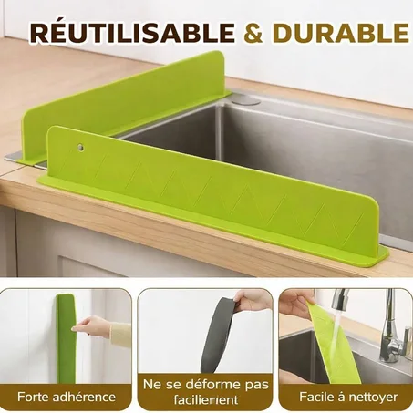 Barrière Anti-Éclaboussures Réutilisable pour Évier