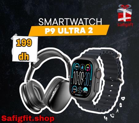 pack smartwatch ultra 10  + casque bluetooth +  écouteurs bluetooth