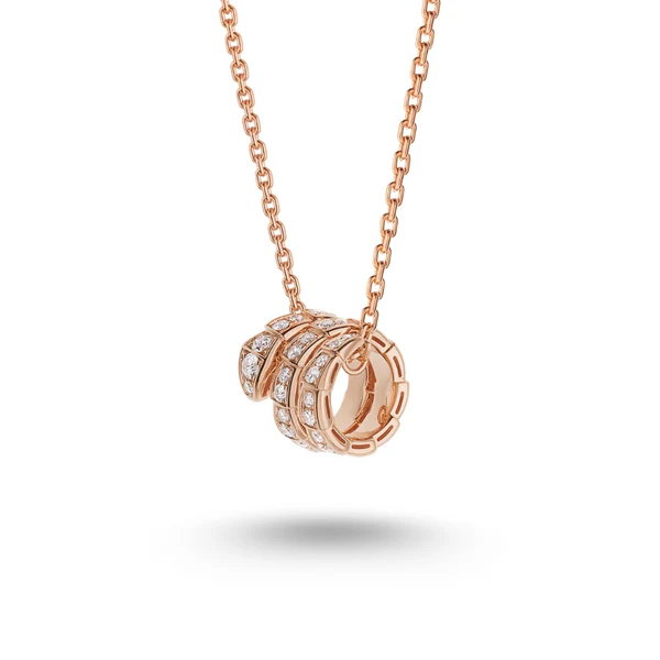 Collier Bvlgari Serpenti Viper, or rose