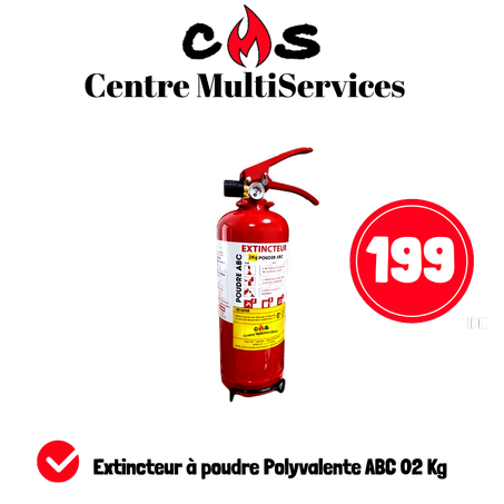 طفاية حريق 2 كيلو بودرة / Extincteur poudre abc 2 kg