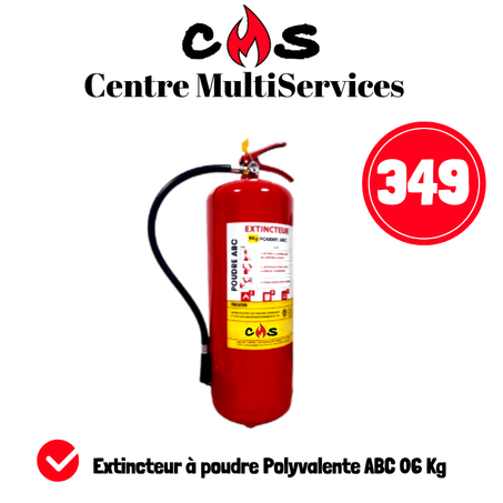 طفاية حريق 06 كيلو بودرة/Extincteur à poudre polyvalente ABC 06 Kg