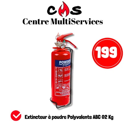 طفاية حريق 2 كيلو بودرة / Extincteur poudre abc 2 kg