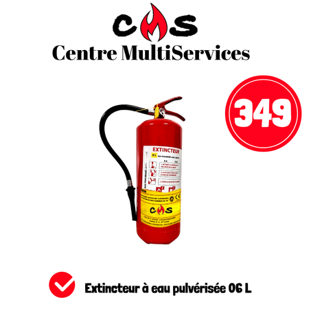 طفاية حريق بالماء  سعة 06 لتر / Extincteur à eau pulvérisée 06 L