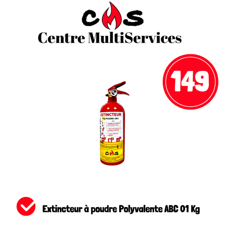 طفاية حريق 01 كيلو بودرة/Extincteur à poudre  ABC 01 Kg