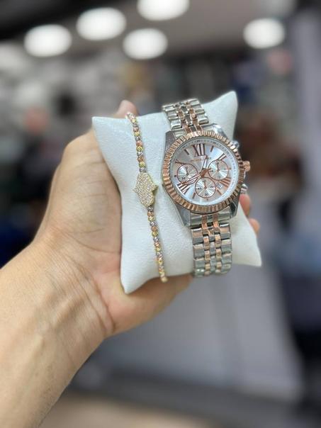 ENSEMBLE MONTRE GORMETTE ACIER INOXYDABLE