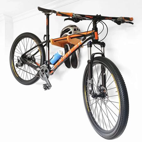 Support mural en bois pour vélo