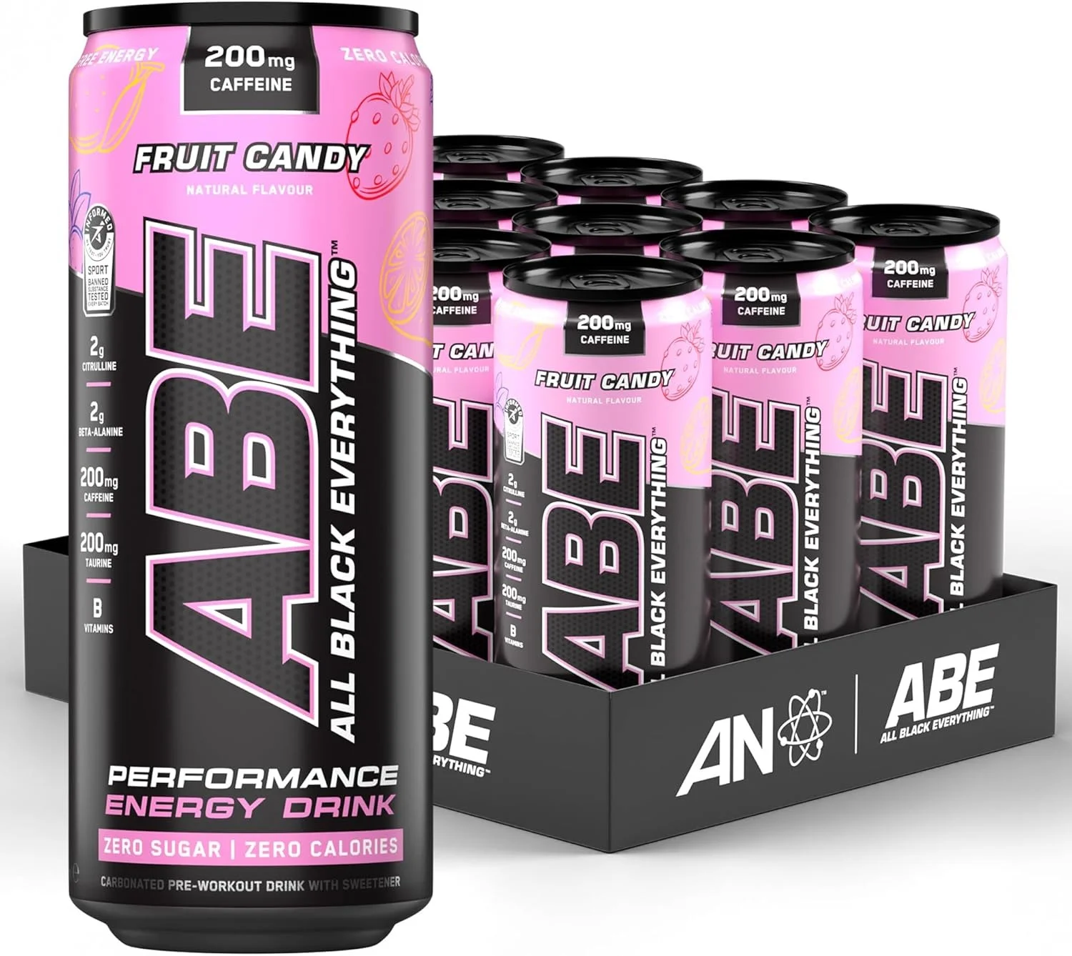 ABE Zero Sugar Natural Energy Drink Can 330 ml