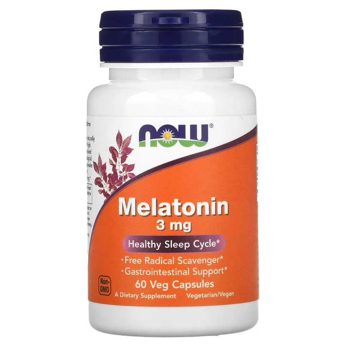 NOW Melatonine 3mg 60 Capsules (60 Servings)