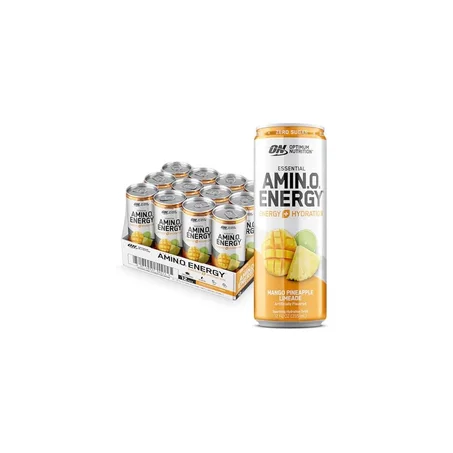 Optimum Nutrition Amino Energy Sparkling Hydration Drink, Electrolytes, Caffeine, Amino Acids, BCAAs, Sugar Free
