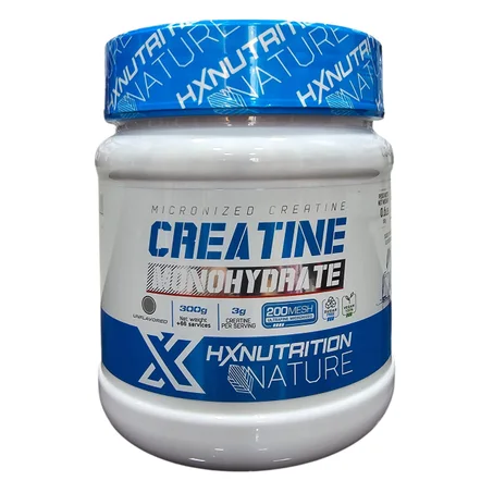 HX NUTRITION Creatine Monohydrate 300g (66 Servings) Pure, Micronized Creatine