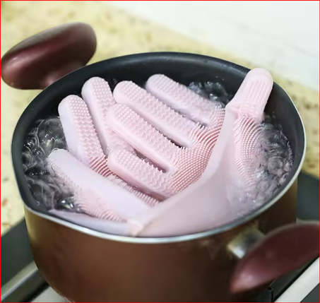 قفاز واقي لليدين لغسل الاواني و الخضار و الفواكه