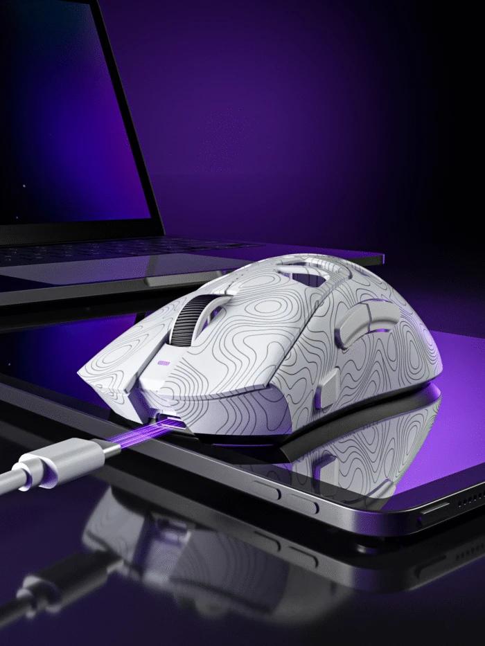M4G × FuryCube G11 — Ultra Lightweight Wireless Gaming Mouse (White)