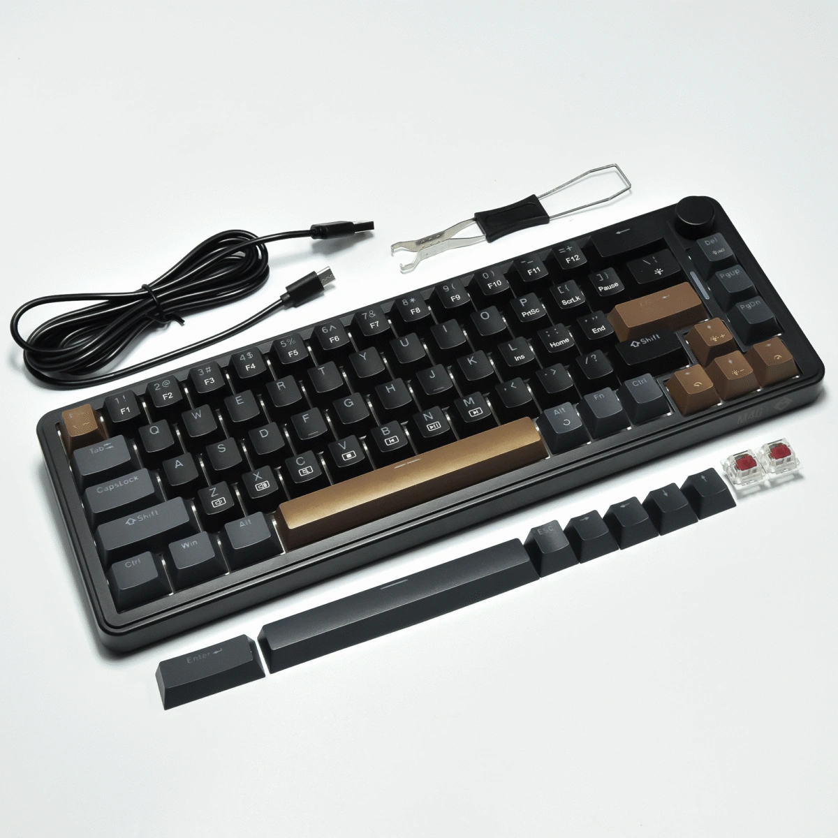 GM68-V2 Mechanical Keyboard Black & Coffee