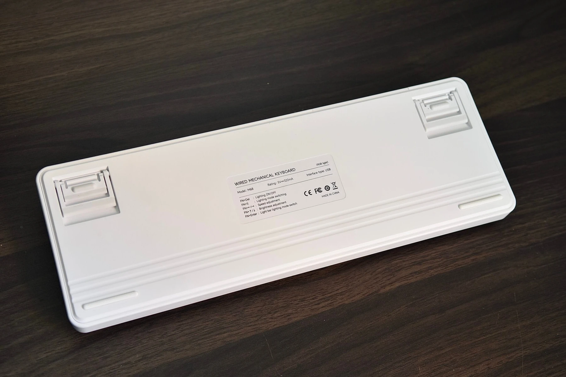 Golden Lion GM68 65% Hot-Swappable 3-Pin Full RGB Lighting USB-C VIA Interface Red/Silver Switches Compact Gaming Keyboard (white)