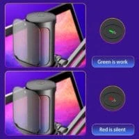 M8 USB Gaming Condenser Microphone RGB FOR Desktop PS4/PS5/ANDROID/MAC Streaming Wired Mic with Noise Cancellation, Computer PC (black)