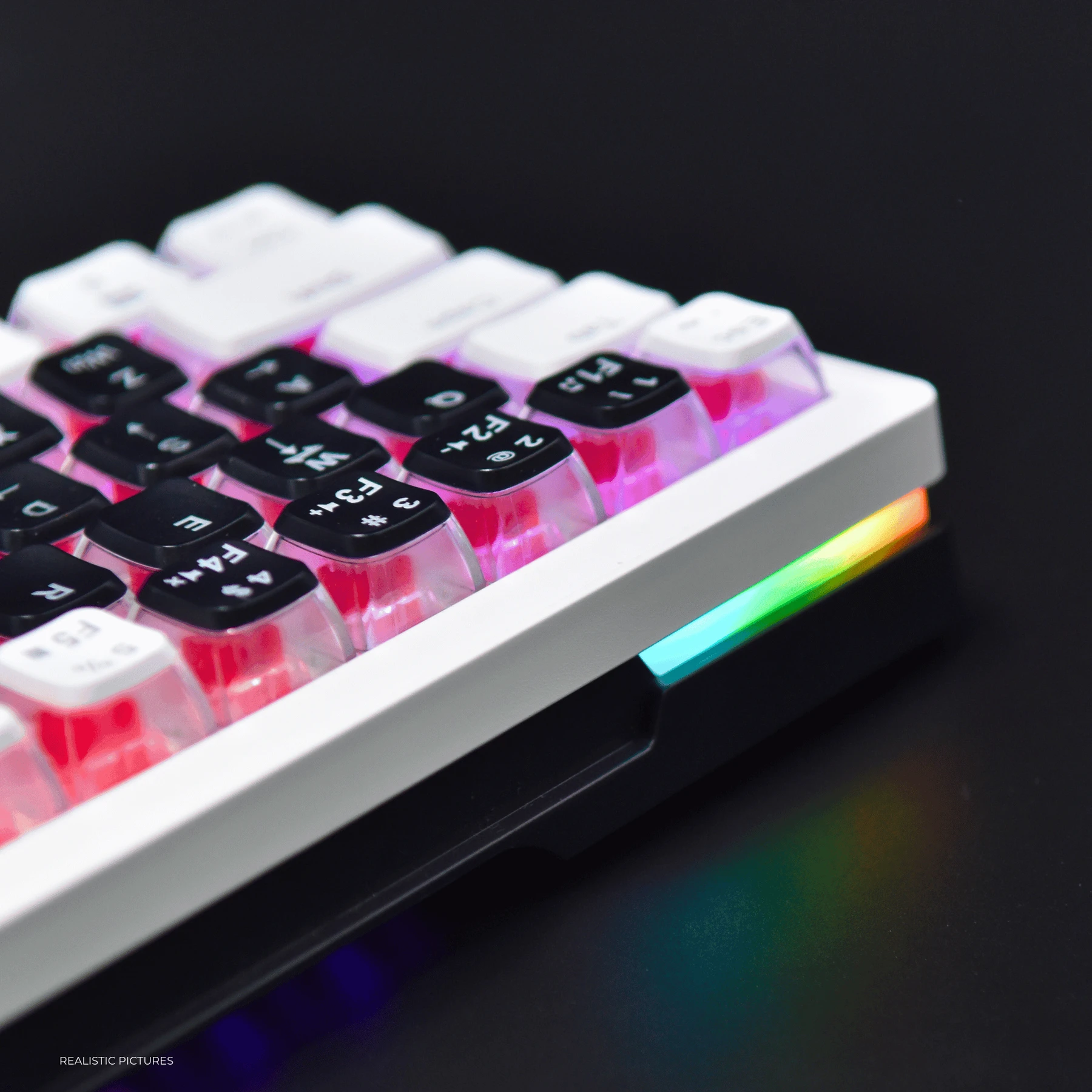 Golden Lion GI68 65% Hot-Swappable Mechanical Keyboard – Full RGB Lighting, USB-C, Red Outemu Switches, Compact Gaming Keyboard (black)