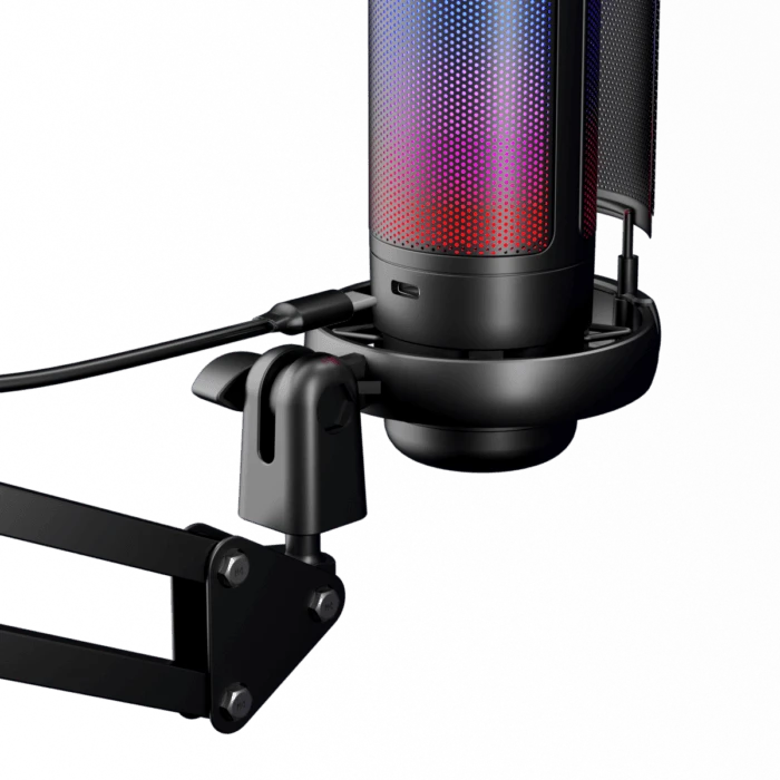 ME6S-35 USB Microphone for PC, Gaming Mic for PS4/ PS5/ Mac/Phone,Condenser Microphone with Touch Mute,RGB Lighting,Gain knob