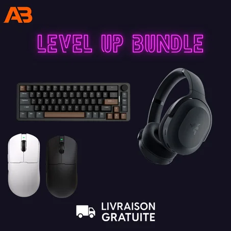 Level Up Bundle — Clavier TKL Rétro + Duo Souris + Casque Sans Fil