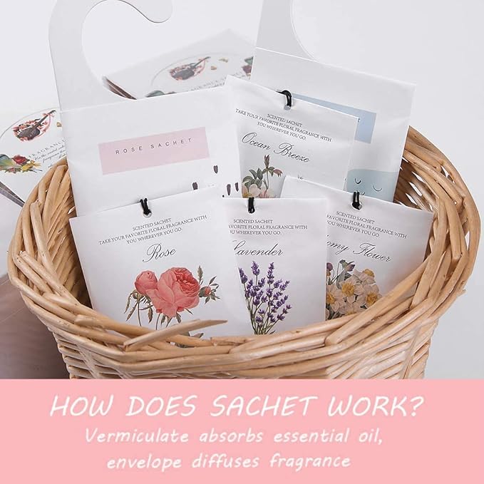 أكياس عطرية للخزانة – رائحة منعشة تدوم طويلاً