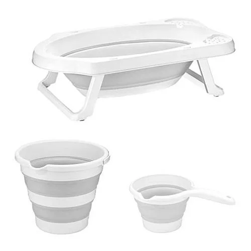 Baignoire bébé pliante et seau à eau pliant ensemble de tasses baignoires de douche