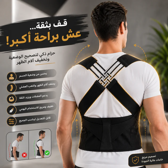 حزام تصحيح استقامة الظهر الذكي – راحة وثقة في كل خطوة