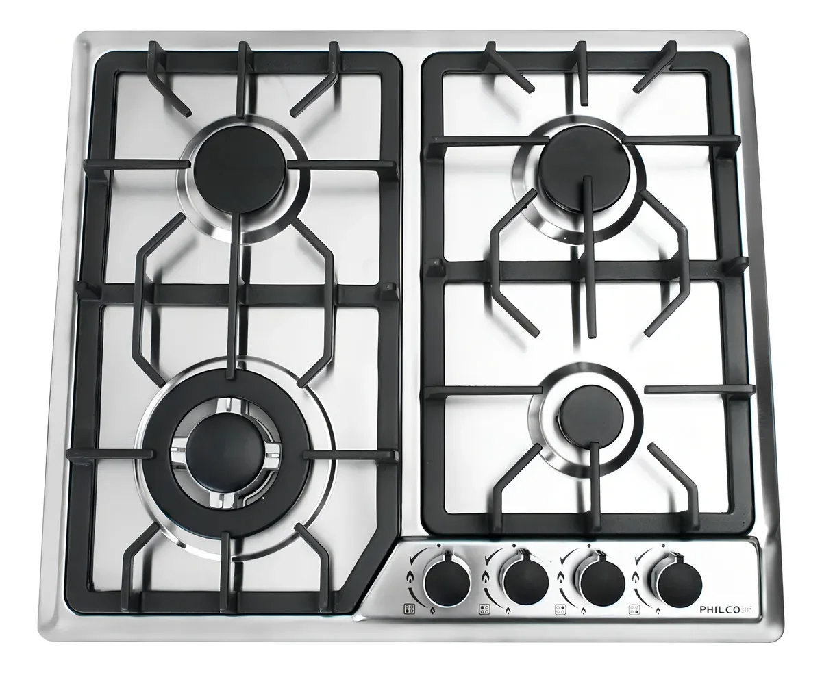 Plaque de cuisson Gaz Inox LG-5917 – 4 Feux Encastrable Haute Performance