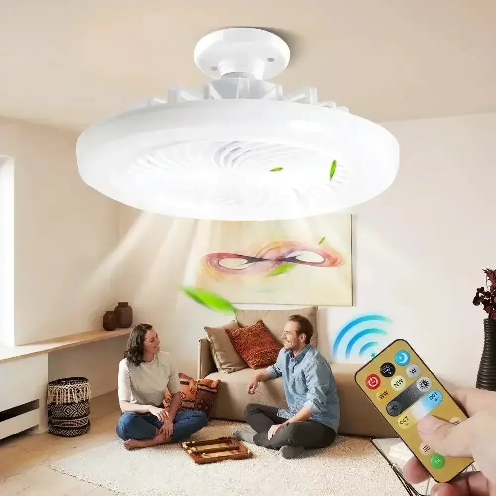 💡 مروحة سقف ذكية مع إضاءة LED