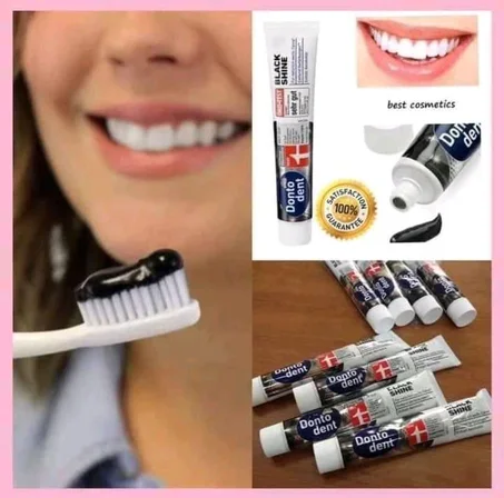 معجون أسنان بالفحم Dontodent أسود لامع