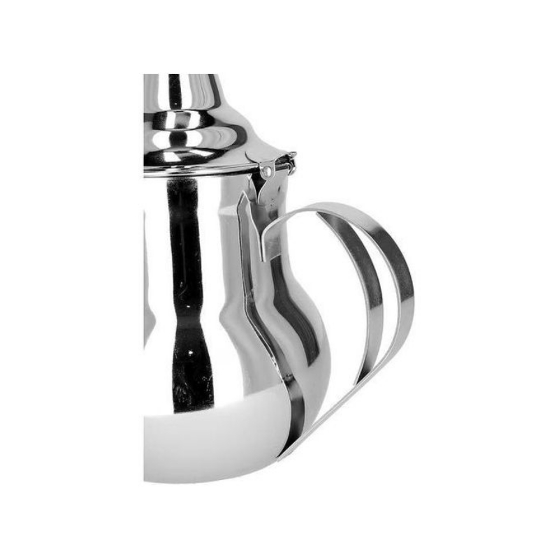 بريق شاي من الستانلس ستيل باللون الفضي والحجم 1.2L - البراد المغربي الحديث -   Théière marocaine en Inox Mirroire
