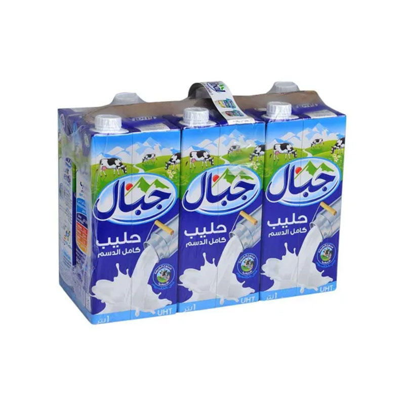 Lait entier naturel stérilisé UHT 6x1L - JIBAL